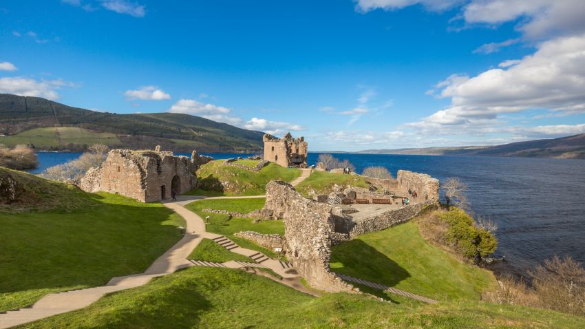 Castle Urquhart on the banks of Loch Ness in Scotland