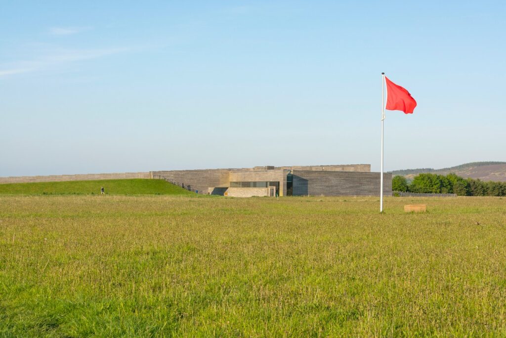 The visitor centre at Culloden Battlefield near Inverness in Scotland