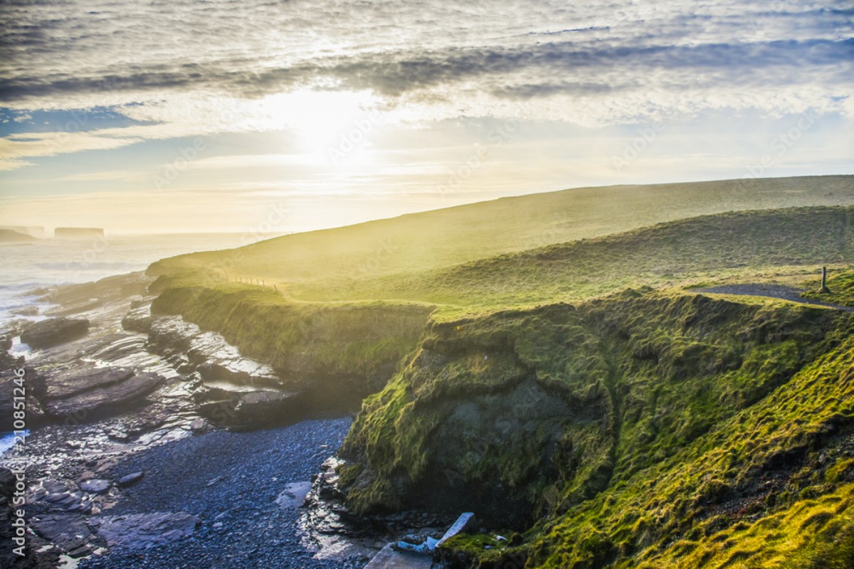 Scenic coastline view in Ireland