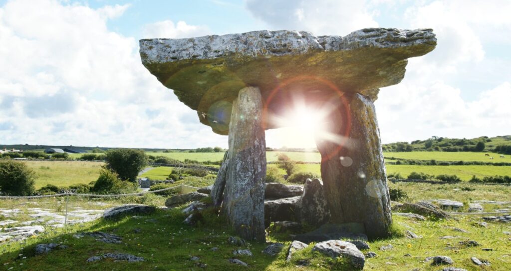 Neolithic monument in the Burren in Ireland